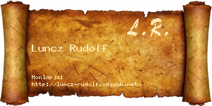 Luncz Rudolf névjegykártya